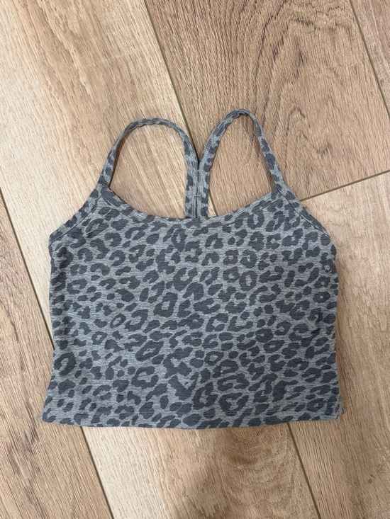 Beyond Yoga Tops - Beyond yoga Gray Leopard Print Cropped Tank Top